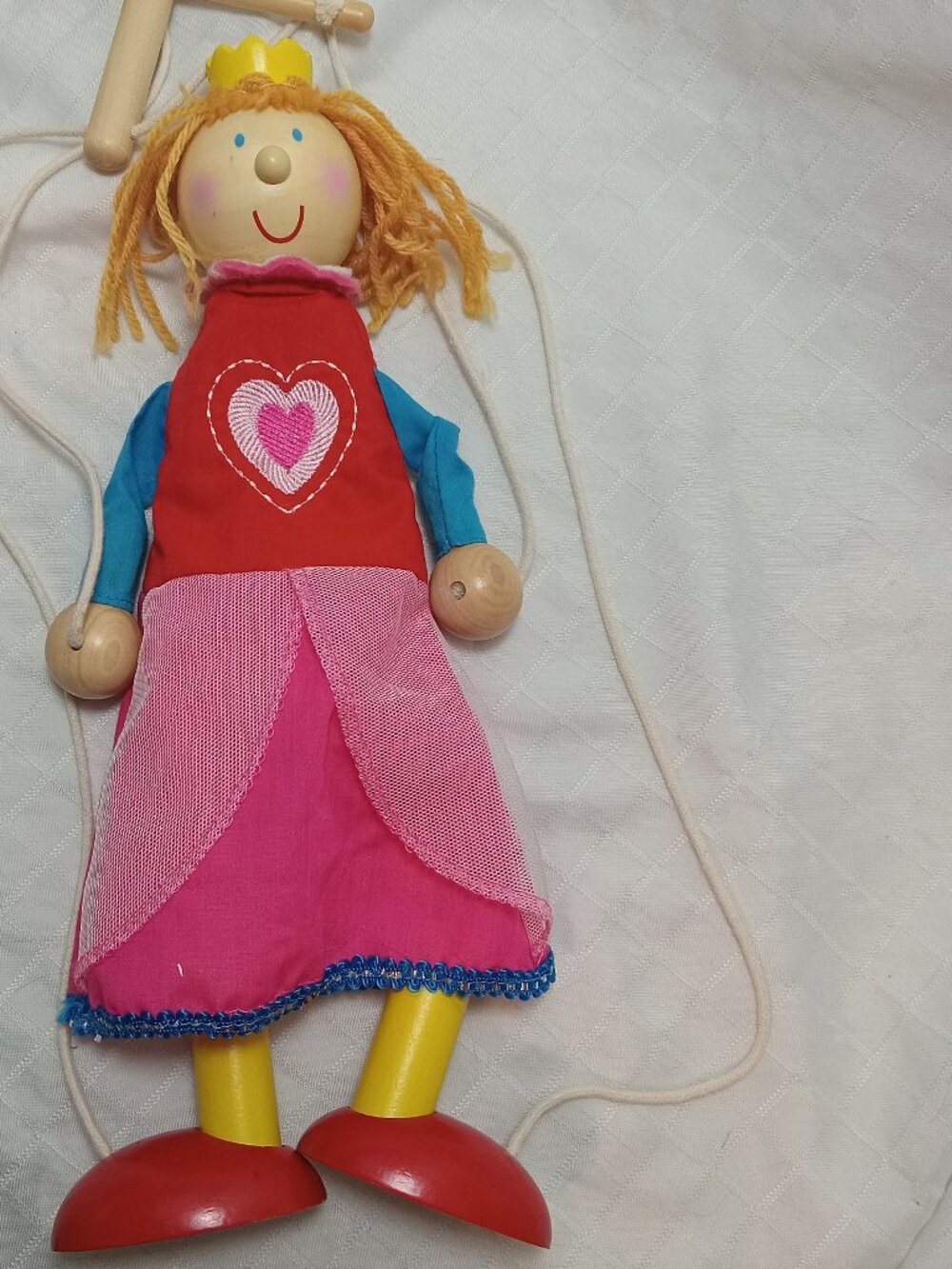 Vintage puppet, toy, functional art and artistic decoration, 14 inches